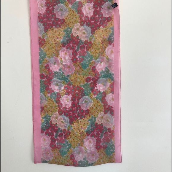 Floral Silk Scarf - Picture 3 of 7